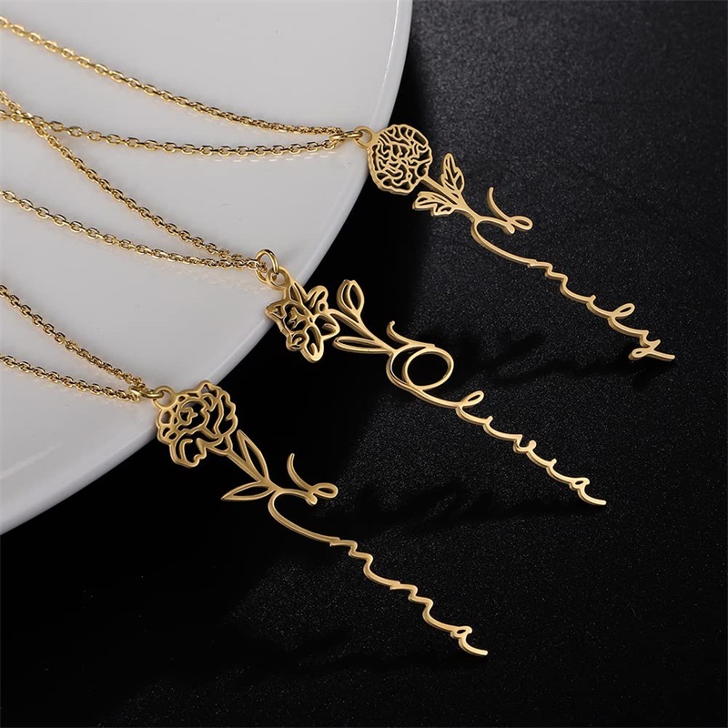 Kalung Nama Bunga Kelahiran Ya - Birth Flower Necklace ulasan dan harga