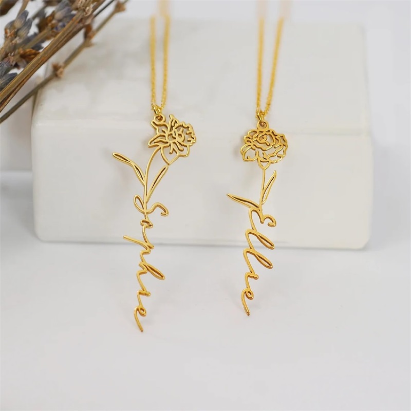 Kalung Nama Bunga Kelahiran Ya - Birth Flower Necklace ulasan dan harga