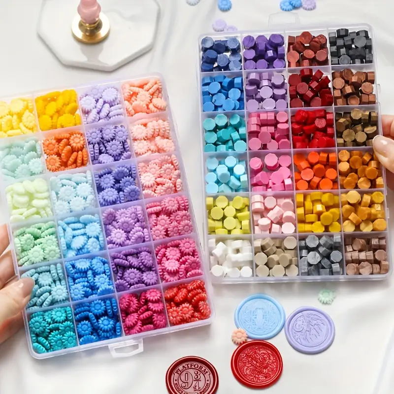 Kotak 600 buah manik-manik lil - Wax Seal Letter Kit ulasan dan harga