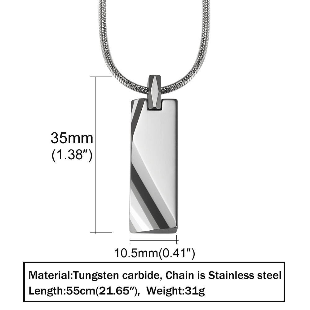 Liontin karbida Tungsten pria  - Name Necklace Custom ulasan dan harga