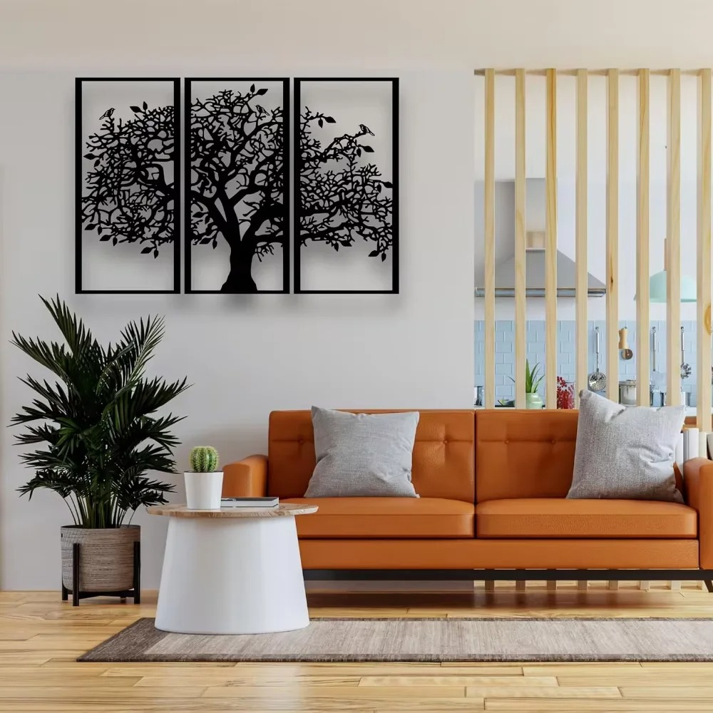 3 Buah Dekorasi Dinding Logam  - Family Tree Print ulasan dan harga
