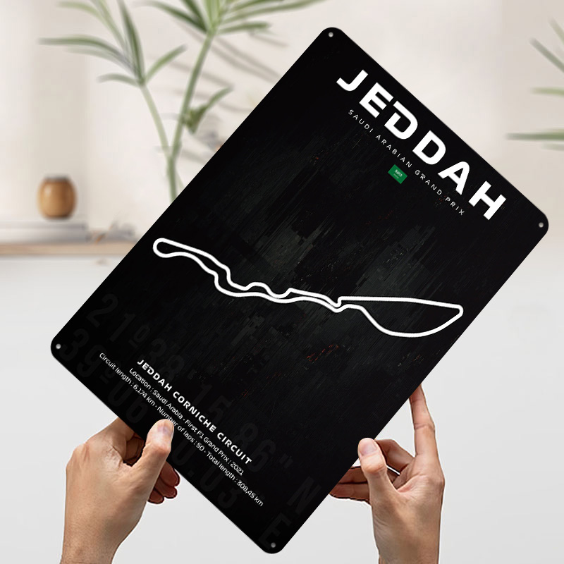 Poster Peta Sirkuit Jeddah Sen - Custom Map Poster ulasan dan harga