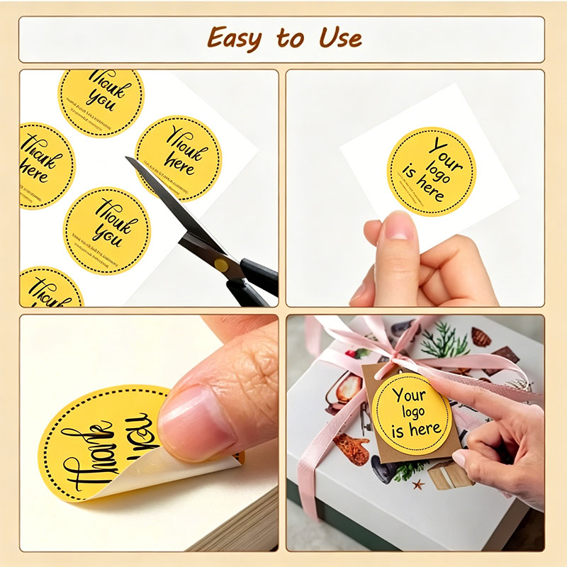 Stiker Bulat dengan Logo Kusto - Personalized Name Box ulasan dan harga
