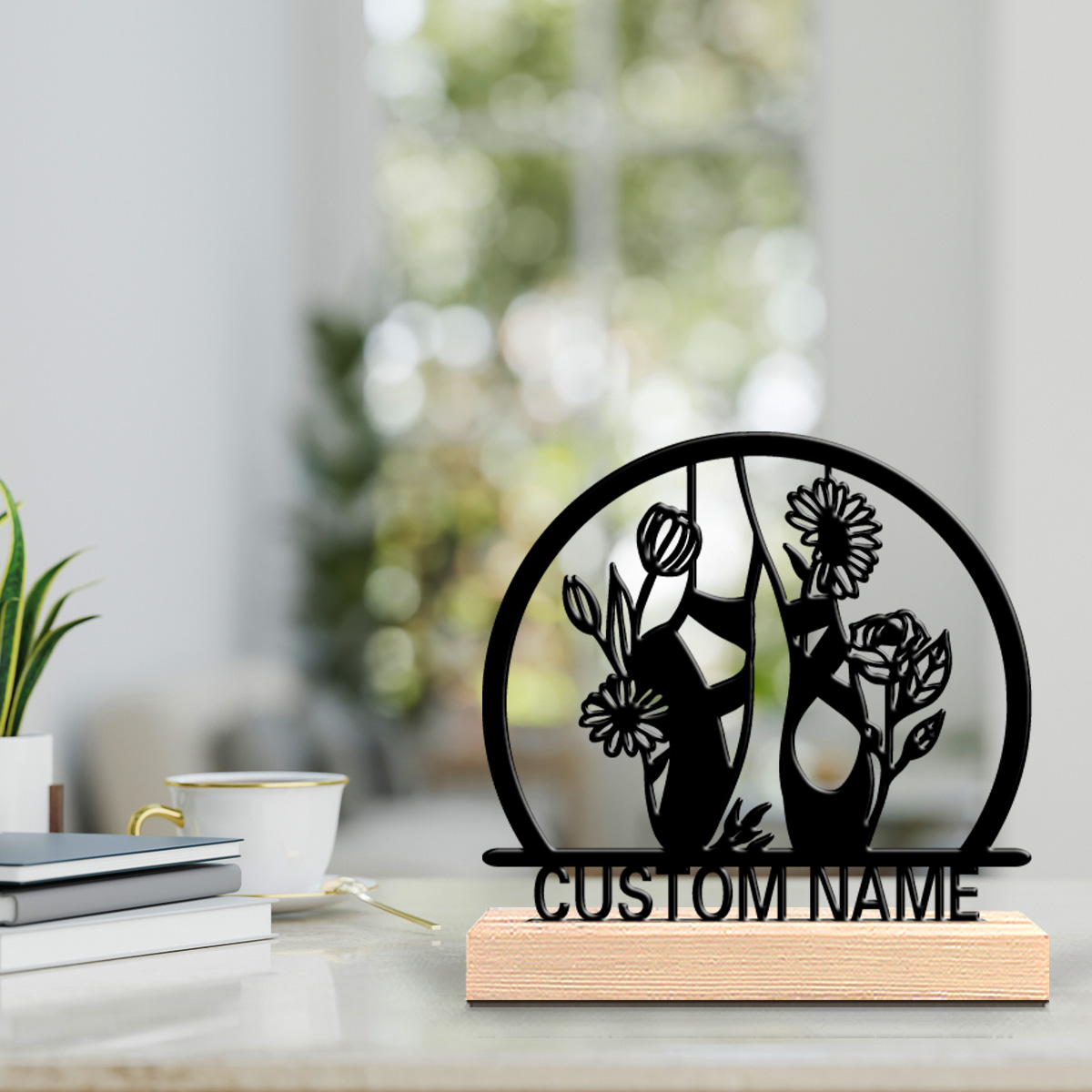 1 buah sepatu balet cantik yan - Engraved Wood Frame ulasan dan harga