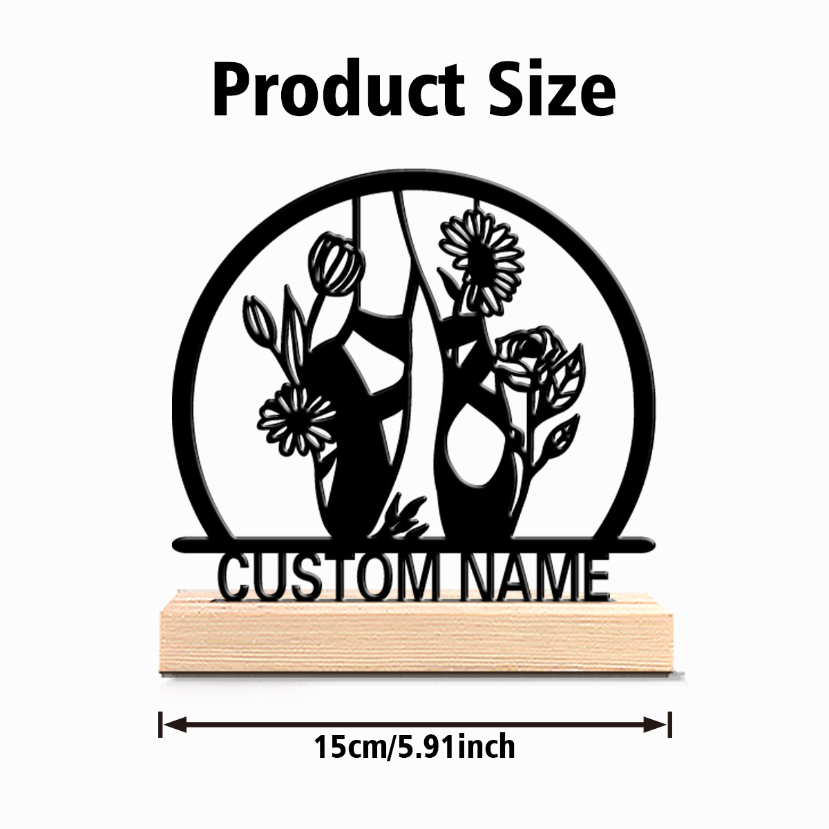 1 buah sepatu balet cantik yan - Engraved Wood Frame ulasan dan harga