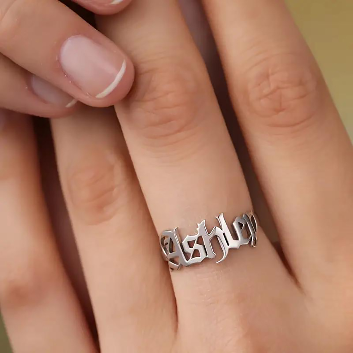 Cincin Emas Kustom Cincin Goti - Initial Ring Custom ulasan dan harga