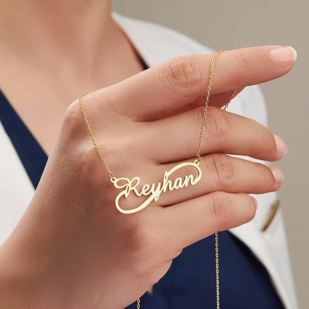 Kalung Nama Infinity Custom Be - Birth Flower Necklace ulasan dan harga